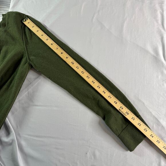 Gap Cashmere Blend Cardigan Womens Large Green Button Front Lightweight Sweater - Picture 8 of 8